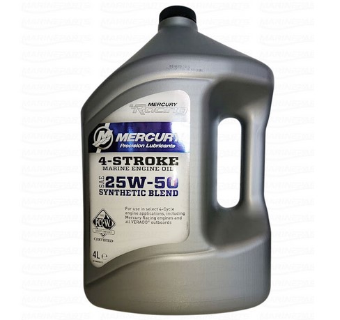 MERCURY Racing 4-Stroke Marine Oil Synthetic Blend 25W-50 - Lodný motorový olej 4-takt- 4L